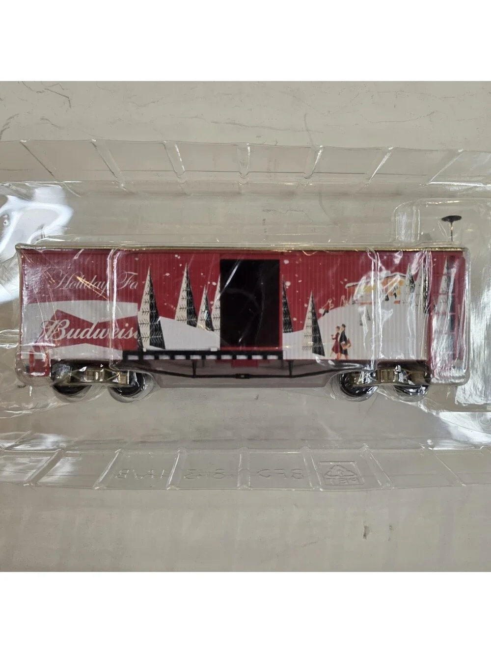 Lot Of 3 The Bradford Exchange Budweiser Holiday Express Engine, Combine, Boxcar